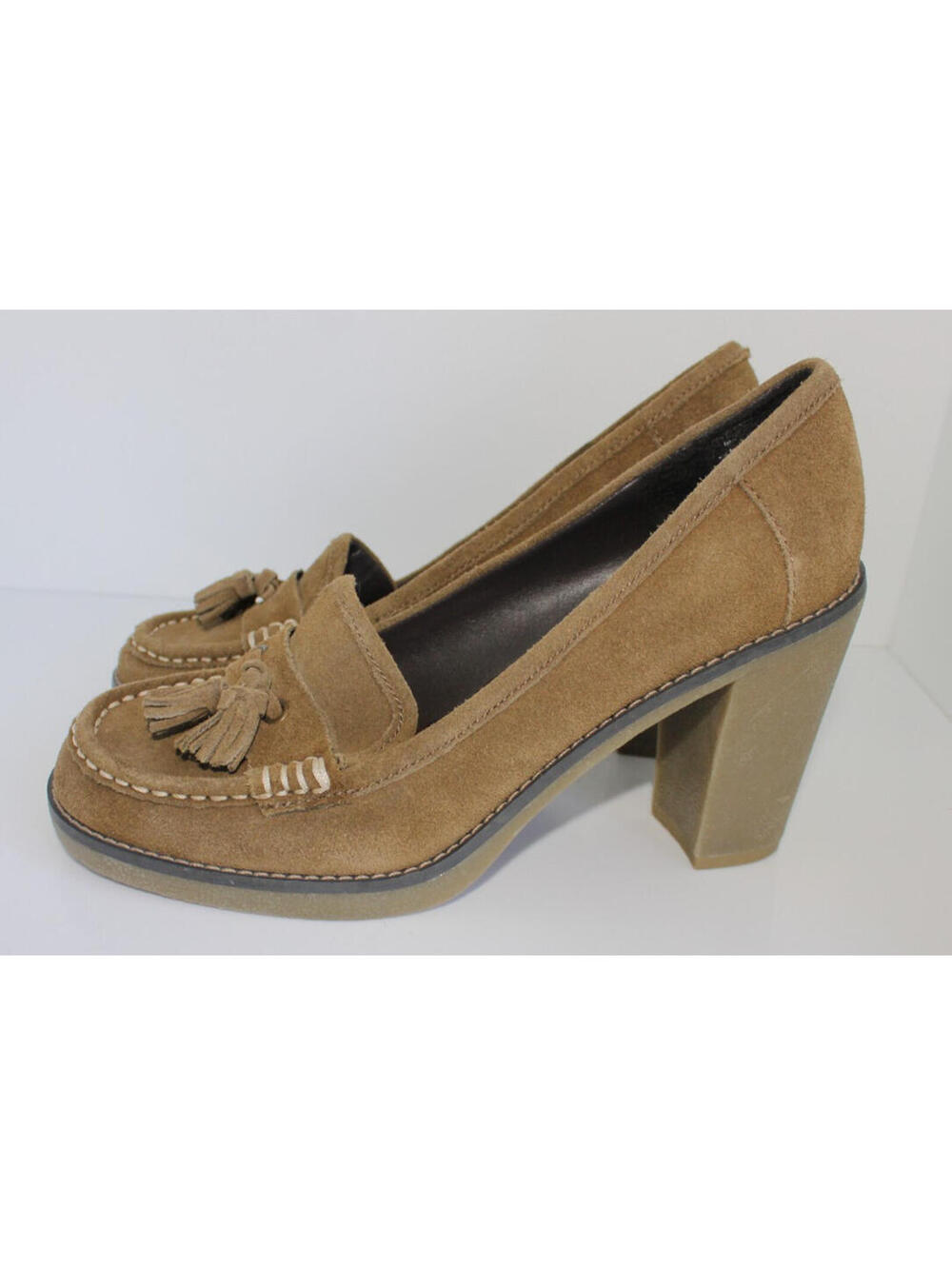 Vintage Y2K Tommy Hilfiger Brown Suede Brigette Tassle Pumps Women's size 9